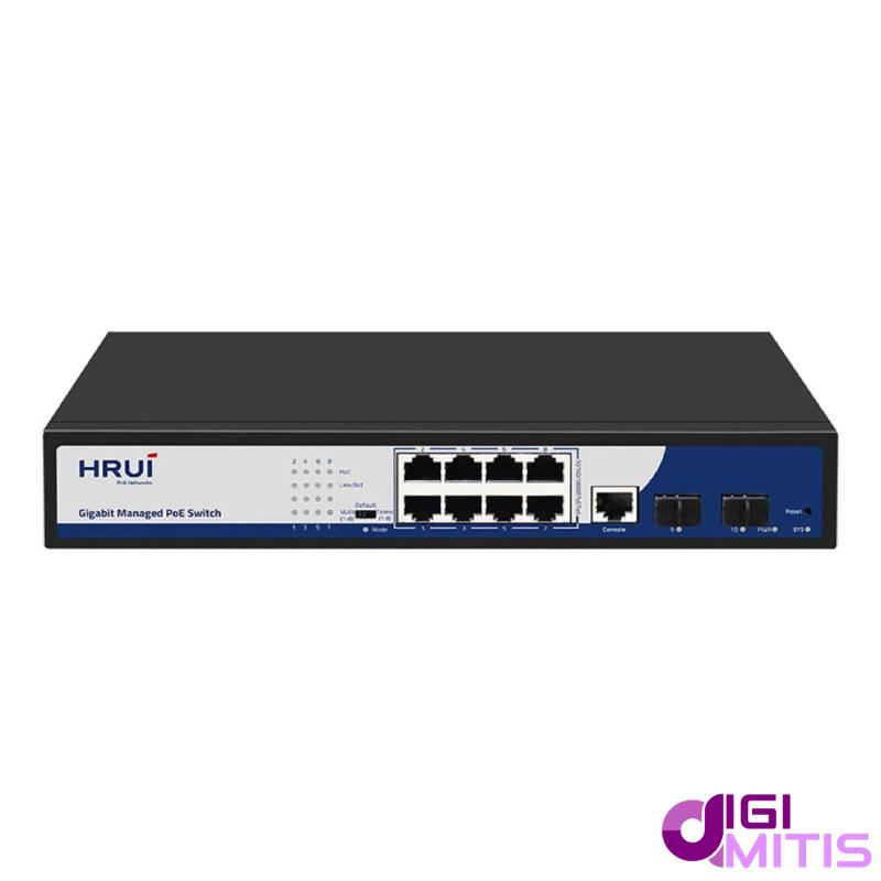 سوئیچ مدیریتی PoE اچ ار یو ای HRUI HR-AFGM-82NS