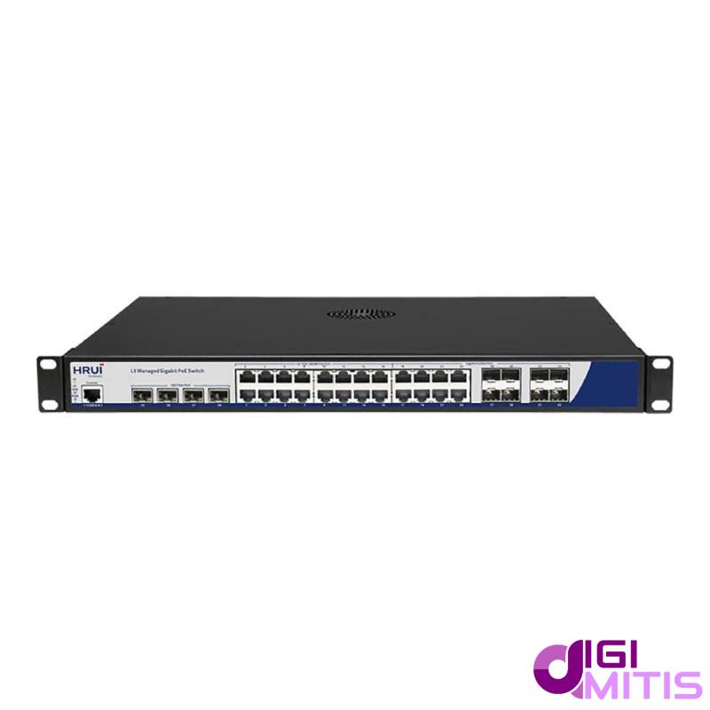 سوئیچ مدیریتی PoE گیگ HRUI HR-AFGM-SWTG342408S-400