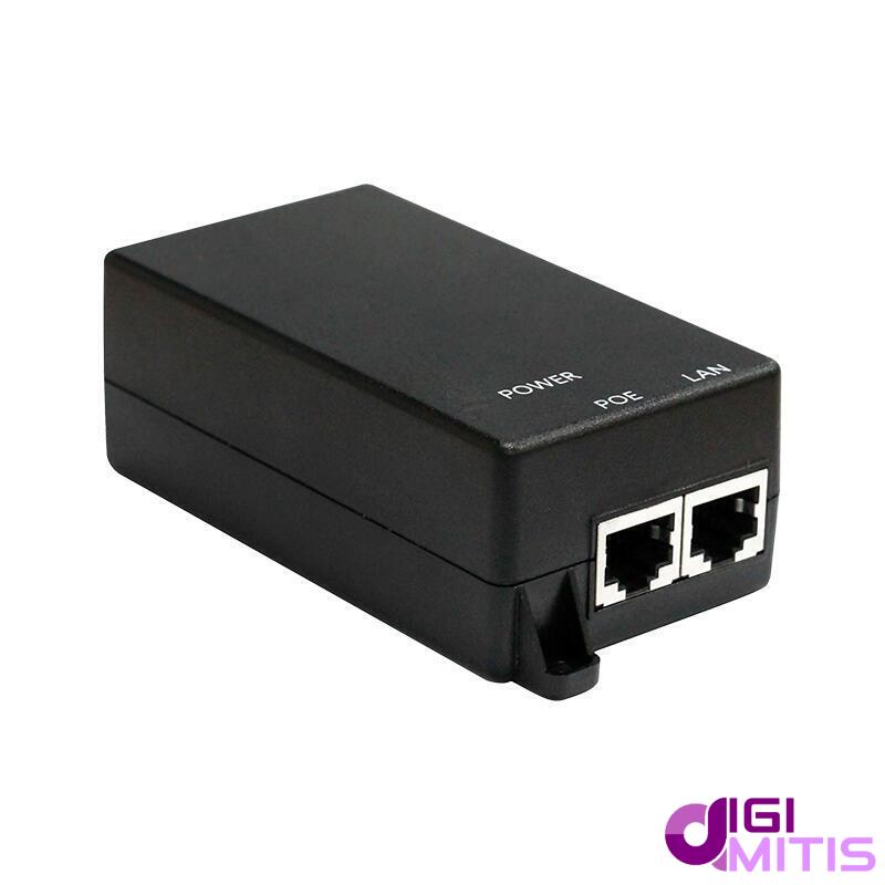 اینجکتور PoE گیگ اچ ار یو ای HRUI مدل HR-FBG-48006 مخصوص دوربین مداربسته و اکسس پوینت