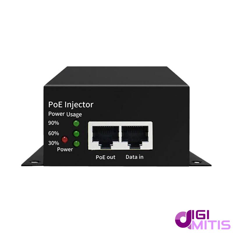 اینجکتور PoE گیگ 90 وات اچ ار یو ای HRUI مدل HR-BTG-N901 مخصوص دوربین مداربسته و اکسس پوینت