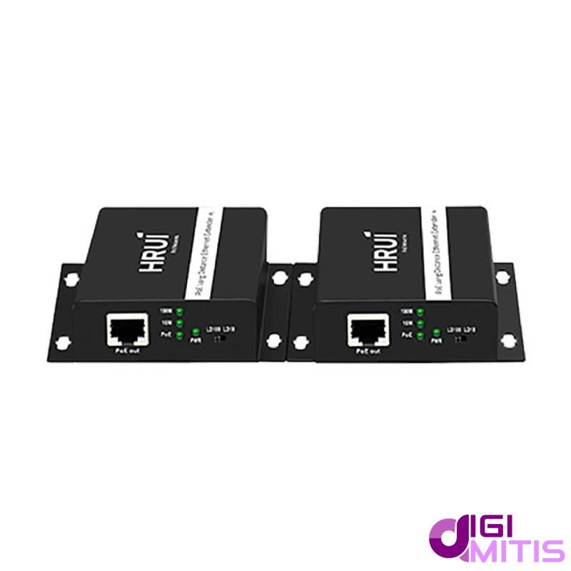 اکستندر PoE شبکه اچ ار یو ای HRUI مدل HR-PE08-SV / HR-PE08-IPC افزایش متراژ تا 800 متر